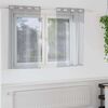 vidaXL Κουρτίνες με κουρτίνες 2 pcs Σκούρο γκρι 140x140εκ Πολυεστέρας