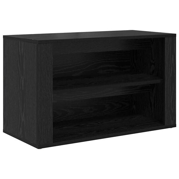vidaXL Ράφι Παπουτσιών Μαύρη δρυς 75 x 35 x 45 εκ. Επεξεργασμένο ξύλο