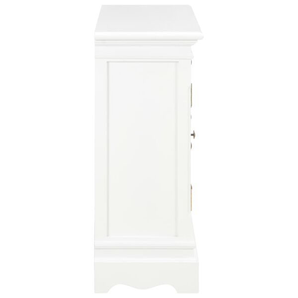 vidaXL Συρταριέρα Λευκή 70 x 28 x 70 εκ. από Μασίφ Ξύλο Πεύκου