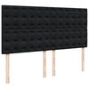 vidaXL Οθωμανικό κρεβάτι με στρώματα Μαύρο 160x200cm Velvet