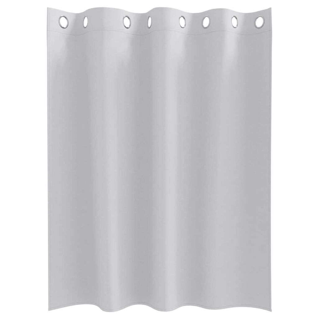vidaXL Κουρτίνες με κουρτίνες 2 pcs Ανοιχτό Γκρι Πολυεστέρας