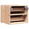 vidaXL Κομοδίνο με συρτάρι Καφέ 39 x 34 x 33 εκ. Μασίφ ξύλο πεύκου