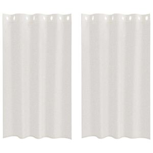 vidaXL Κουρτίνα βυσσινί με κουρτίνες 2 pcs Κρεμ 140x175εκ. Πολυεστέρας