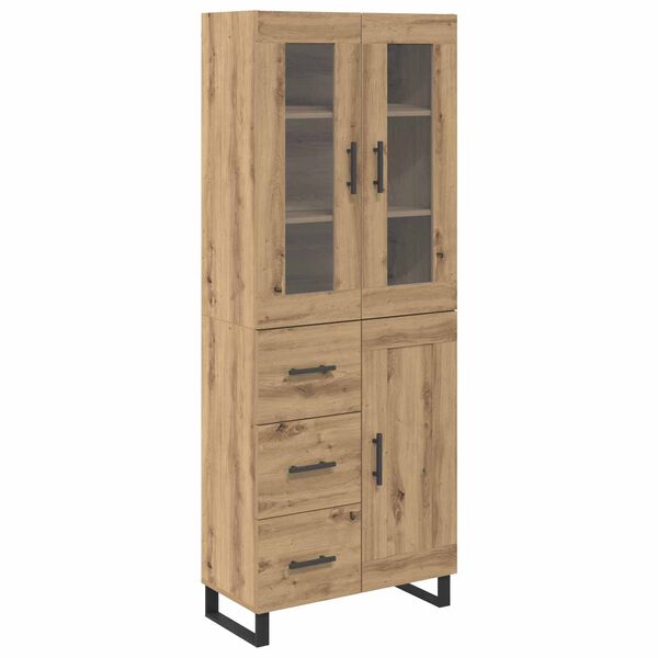 vidaXL Highboard &mu;&epsilon; &sigma;&upsilon;&rho;&tau;ά&rho;&iota; 2 pcs Artisan Oak &Epsilon;&pi;&epsilon;&xi;&epsilon;&rho;&gamma;&alpha;&sigma;&mu;έ&nu;&omicron; &xi;ύ&lambda;&omicron;