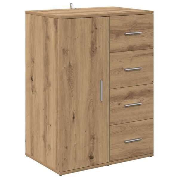 vidaXL Πλαϊνό γραφείο Artisan Oak 59 x 39 x 80 εκ. Επεξεργασμένο ξύλο
