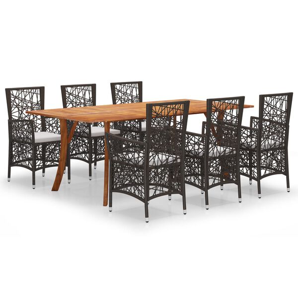 vidaXL &Sigma;&epsilon;&tau; &Tau;&rho;&alpha;&pi;&epsilon;&zeta;&alpha;&rho;ί&alpha;&sigmaf; &Kappa;ή&pi;&omicron;&upsilon; 7 &Tau;&epsilon;&mu;&alpha;&chi;ί&omega;&nu; &Kappa;&alpha;&phi;έ