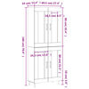 vidaXL Ντουλάπι Sonoma δρυς 69,5 x 34 x 180 εκ. από Επεξεργασμένο Ξύλο