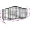 vidaXL Συρματοκιβώτια Τοξωτά 12 τεμ. 200x50x80/100 εκ. Γαλβαν. Ατσάλι