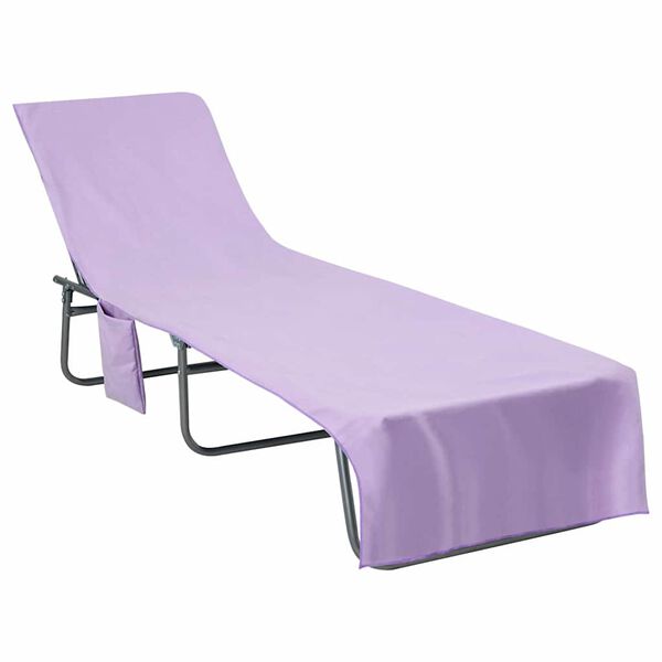 vidaXL Πετσέτες ξαπλώστρας 2 pcs Μοβ 210 x 75 cm