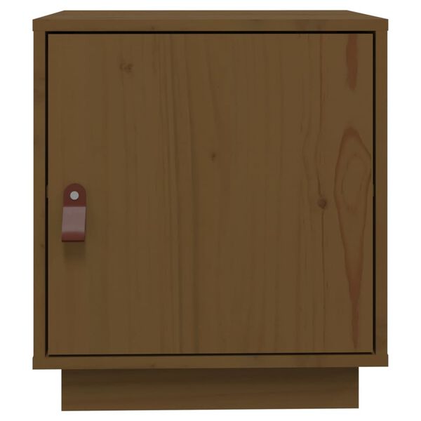 vidaXL Κομοδίνο Καφέ Μελί 40x34x45 εκ. από Μασίφ Ξύλο Πεύκου