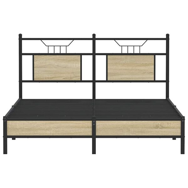 vidaXL Πλαίσιο Κρεβατιού Χωρ. Στρώμα Sonoma Δρυς 150x200εκ. Επ. Ξύλο