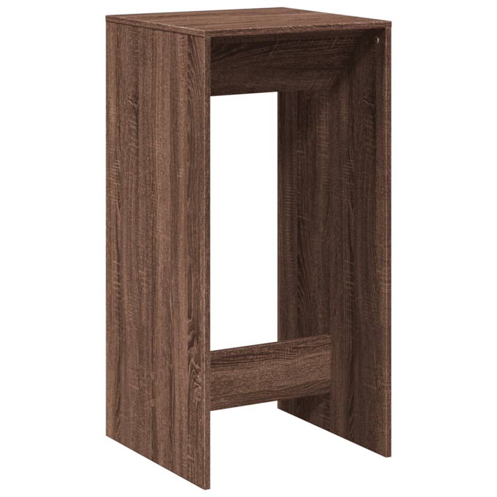 vidaXL Τραπέζι Μπαρ Καφέ Δρυς 51x50x103,5 εκ. Επεξ. Ξύλο
