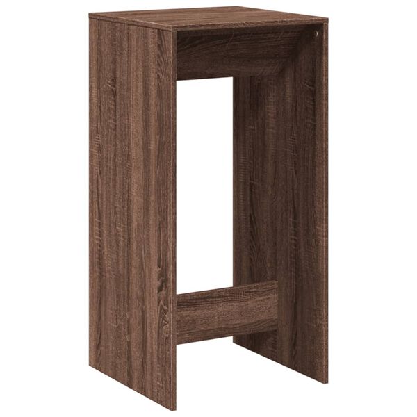 vidaXL Τραπέζι Μπαρ Καφέ Δρυς 51x50x103,5 εκ. Επεξ. Ξύλο