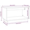 vidaXL Έπιπλο Τηλεόρασης Γκρι 60 x 35 x 35εκ. από Μασίφ Ξύλο Πεύκου