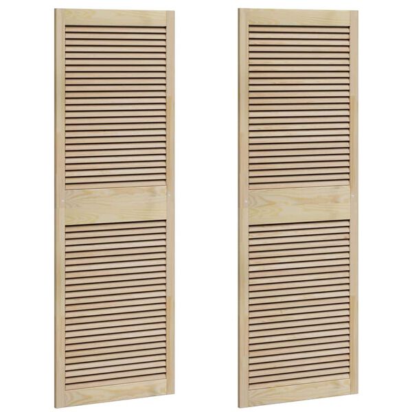 vidaXL Πόρτα Ντουλάπας με πόρτα 2 pcs Φυσικό 140.5 x 2.1 x 49.5 cm