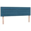 vidaXL Κρεβάτι Boxspring με Στρώμα Σκούρο Μπλε 140x210 εκ. Βελούδινο