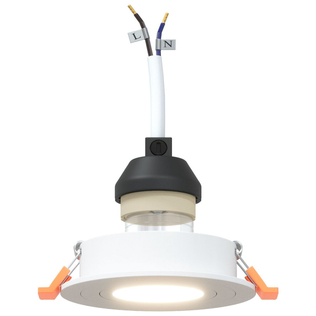 vidaXL Spotlights με προβολείς 6 pcs Λευκό 9 x 9 x cm Αλουμίνιο