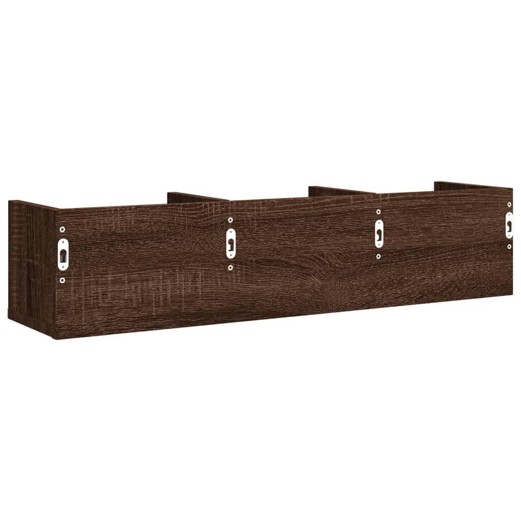 vidaXL Ντουλάπι Τοίχου Καφέ Δρυς 75x18x16,5 εκ. Επεξεργασμένο Ξύλο