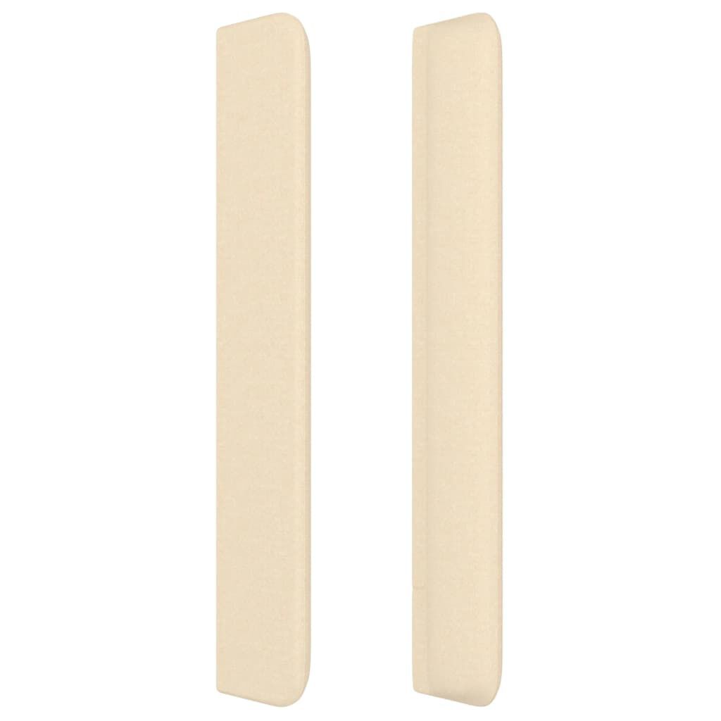 vidaXL Κεφαλάρι με Πτερύγια Κρεμ 183x16x118/128 εκ. Υφασμάτινο
