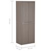 vidaXL Ντουλάπι Αποθήκευσης Κήπου Καφέ 65x45x172 εκ. PP Εμφάνιση Ξύλου