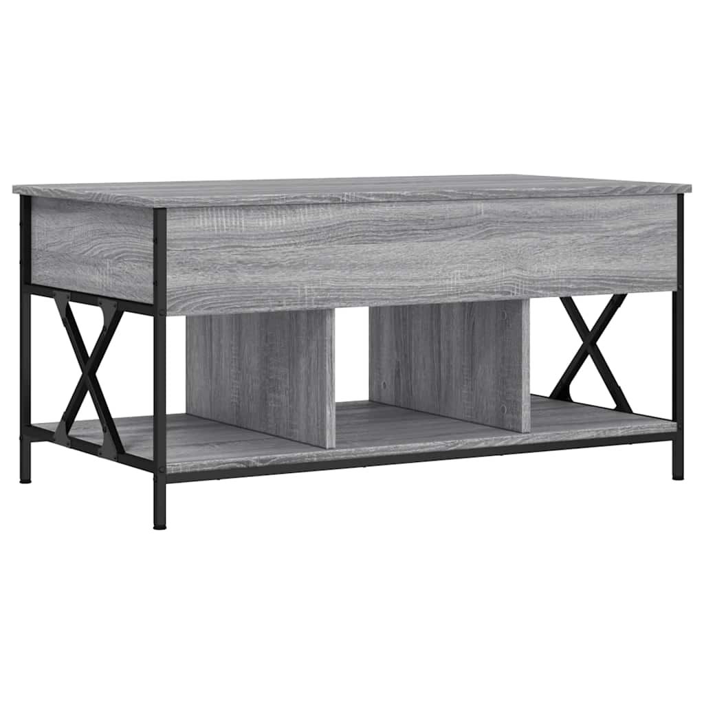 vidaXL Τραπεζάκι Σαλονιού Γκρι Sonoma 100x55x50 εκ. Επεξ. Ξύλο/Μέταλλο