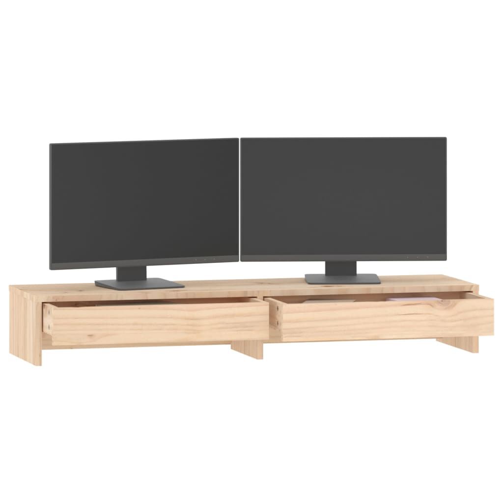vidaXL Βάση Οθόνης 100x27x15 εκ. από Μασίφ Ξύλο Πεύκου
