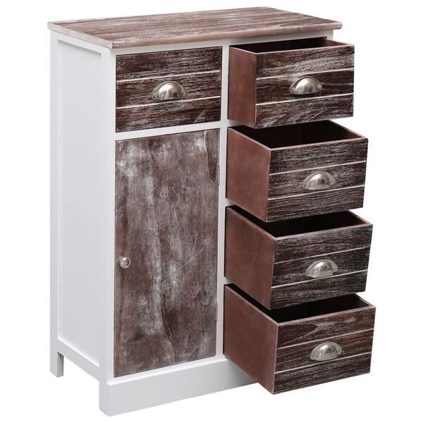 vidaXL Ντουλάπι με 10 Συρτάρια Καφέ 113 x 30 x 79 εκ. από Ξύλο