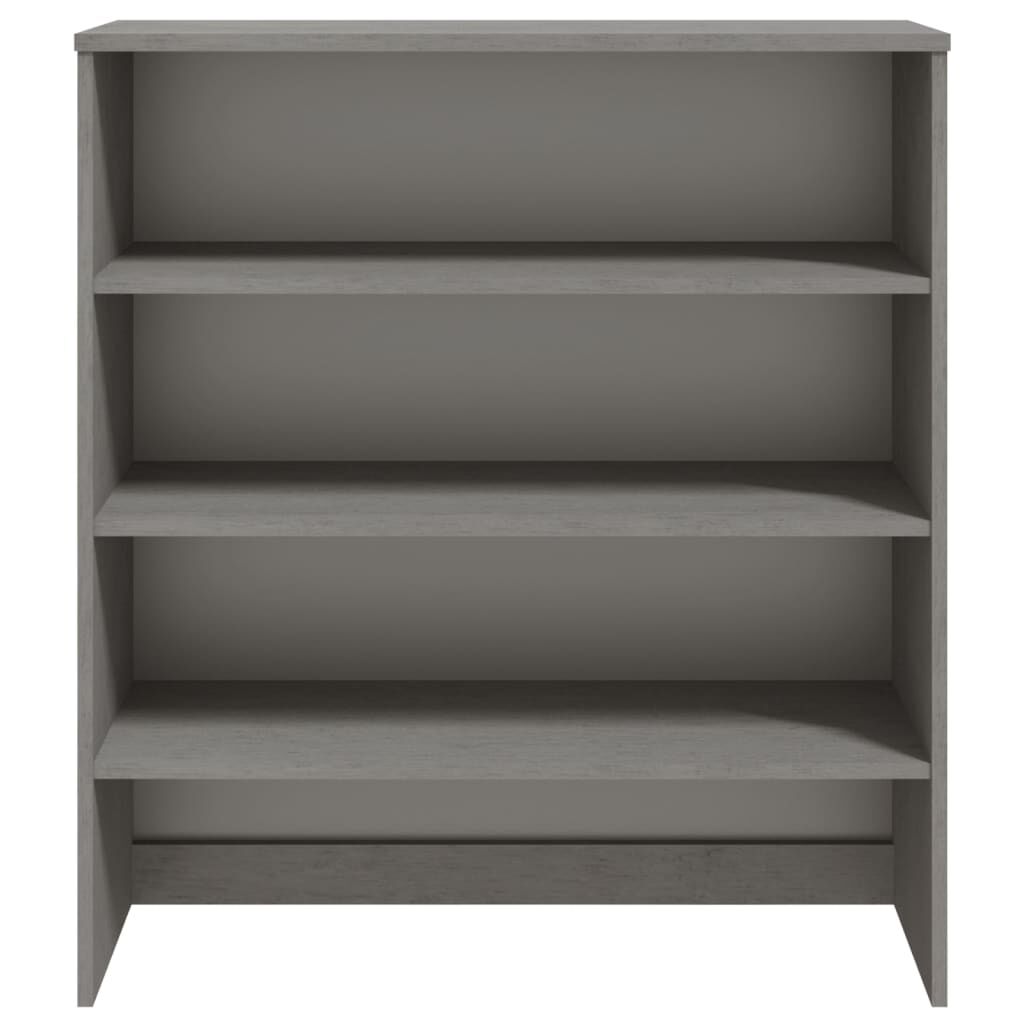 vidaXL Πάνω Μέρος Ντουλαπιού HAMAR Αν. Γκρι 90x30x100 εκ. Μασίφ Πεύκο
