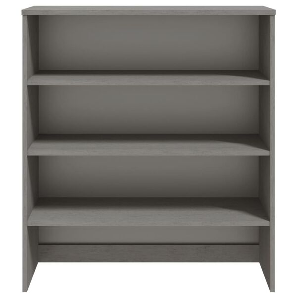 vidaXL Πάνω Μέρος Ντουλαπιού HAMAR Αν. Γκρι 90x30x100 εκ. Μασίφ Πεύκο