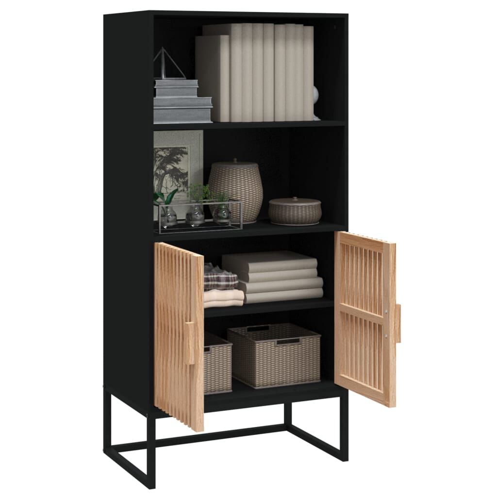 vidaXL Ντουλάπι Μαύρο 60 x 35 x 125 εκ. από Επεξεργασμένο Ξύλο