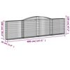 vidaXL Συρματοκιβώτια Τοξωτά 6 τεμ. 400x30x100/120 εκ. Γαλβαν. Ατσάλι