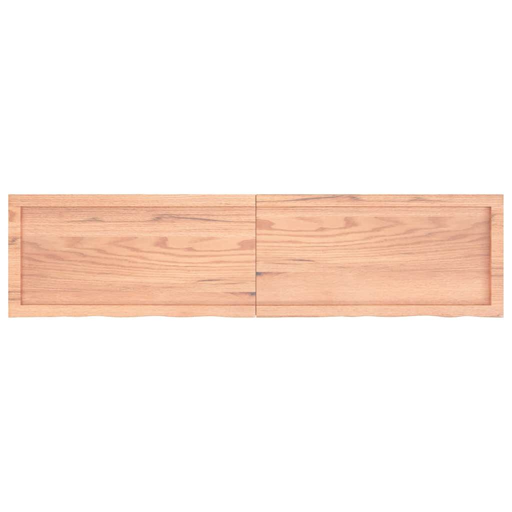 vidaXL Ράφι Τοίχου Ανοιχτό Καφέ 160x40x(2-6)εκ. Επεξ. Μασίφ Ξύλο Δρυός