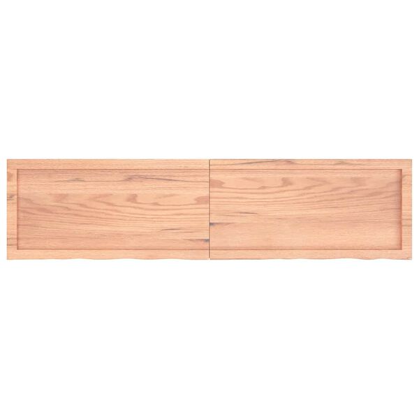 vidaXL Ράφι Τοίχου Ανοιχτό Καφέ 160x40x(2-6)εκ. Επεξ. Μασίφ Ξύλο Δρυός