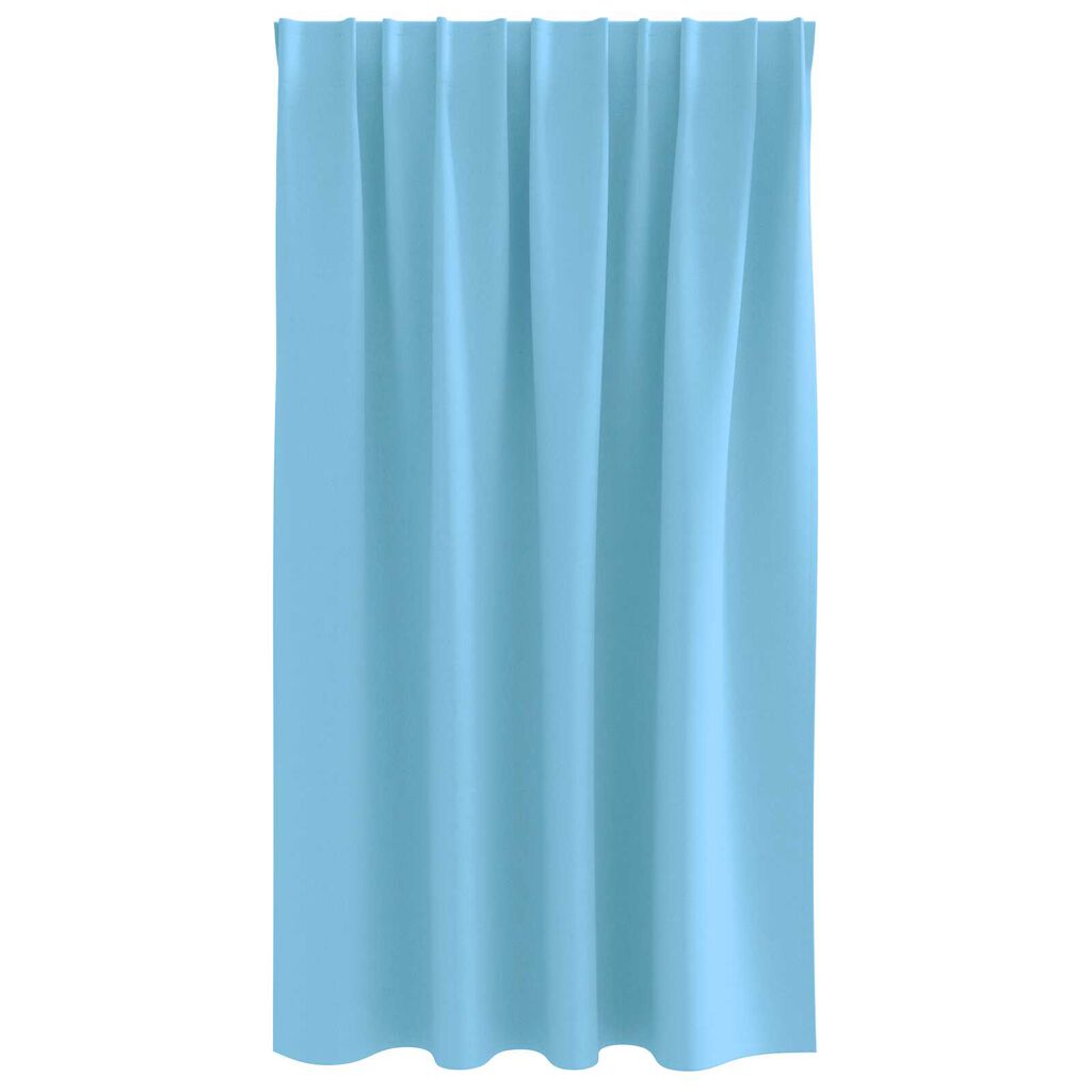 vidaXL Κουρτίνες με κουρτίνες 2 pcs Γαλάζιο 140 x 140 cm Πολυεστέρας