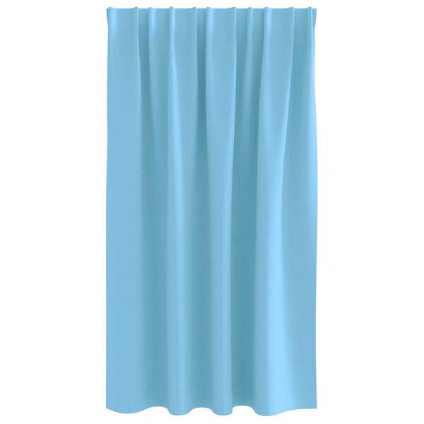 vidaXL Κουρτίνες με κουρτίνες 2 pcs Γαλάζιο 140 x 140 cm Πολυεστέρας
