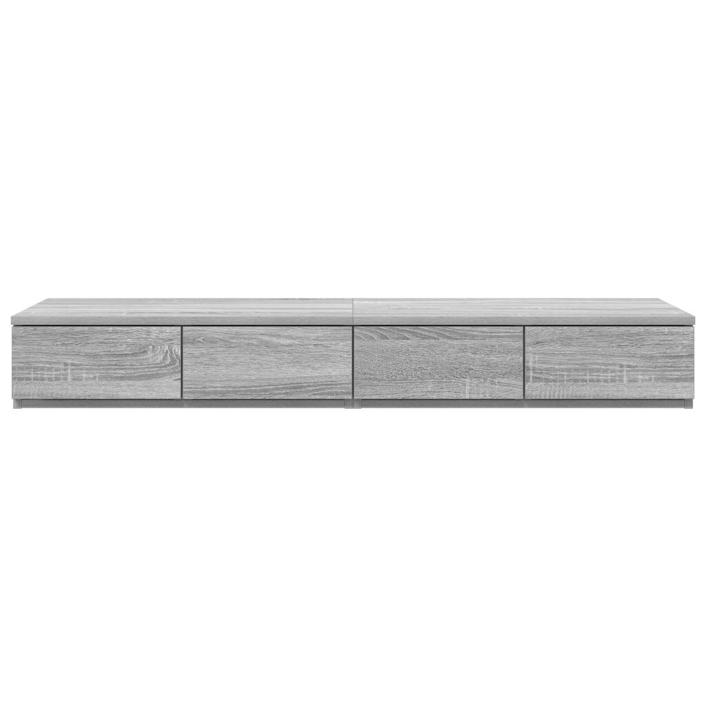 vidaXL Συρτάρια Κρεβατιού Γκρι Σονομά 120x36,5x16,5 cm Επεξεργασμένο Ξύλο