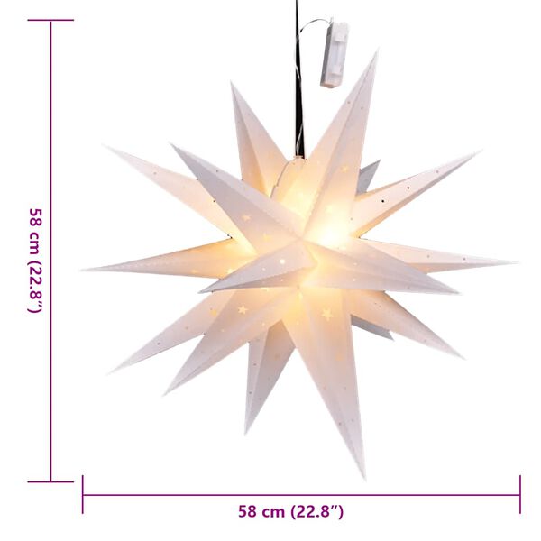 HI Χριστουγεννιάτικο Φανάρι σε Σχήμα Αστέρι LED 58 εκ.
