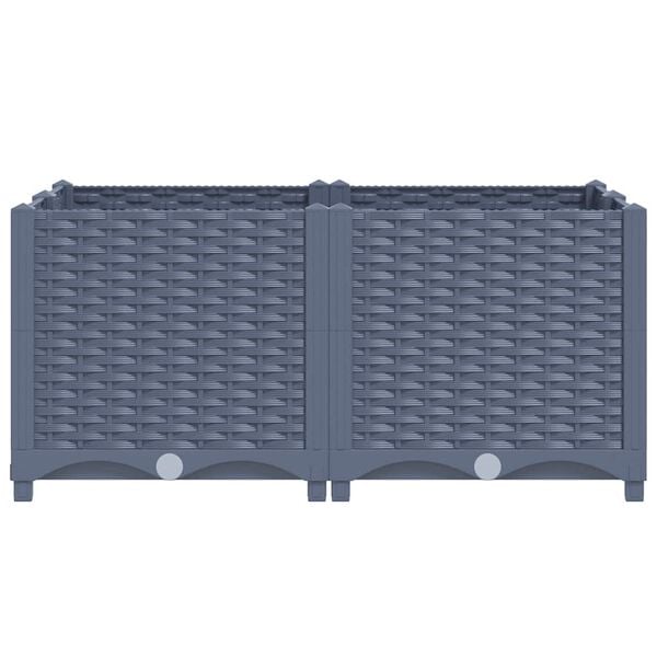 vidaXL Ζαρντινιέρα 80 x 80 x 38 εκ. από Πολυπροπυλένιο