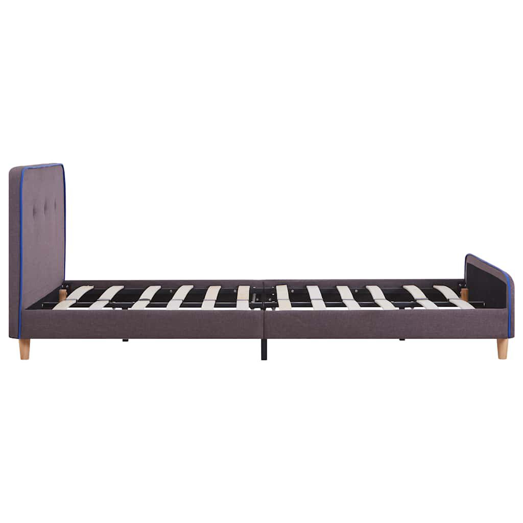 vidaXL Πλαίσιο Κρεβατιού χωρίς στρώμα Taupe 120x190 εκ. Υφασμάτινο