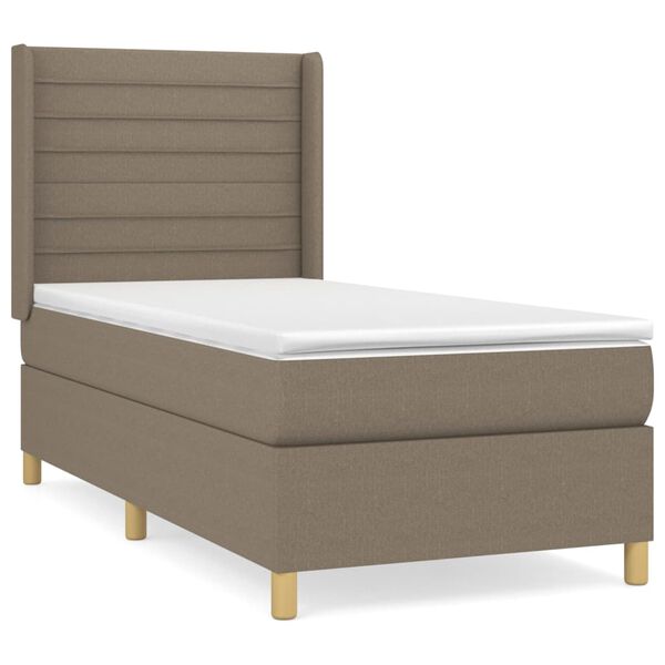 vidaXL &Kappa;&rho;&epsilon;&beta;ά&tau;&iota; Boxspring &mu;&epsilon; &Sigma;&tau;&rho;ώ&mu;&alpha; Taupe 80x200 &epsilon;&kappa;. &Upsilon;&phi;&alpha;&sigma;&mu;ά&tau;&iota;&nu;&omicron;
