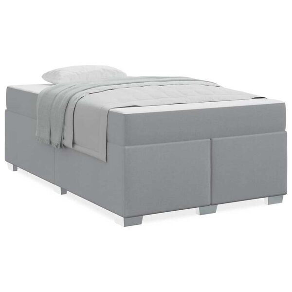 vidaXL Σκελετός Κρεβατιού Άλλο Ανοιχτό γκρι 120 x 190 cm ύφασμα