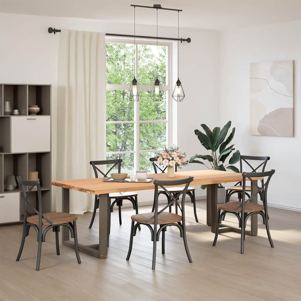 vidaXL Πόδια τραπεζαρίας σε σχήμα T 2 τεμ. 90x35x(72-73)εκ. Ατσάλι