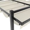 vidaXL Πέργκολα Κήπου με Πτυσσόμενη Οροφή Κρεμ 3 x 3 μ. Αλουμίνιο