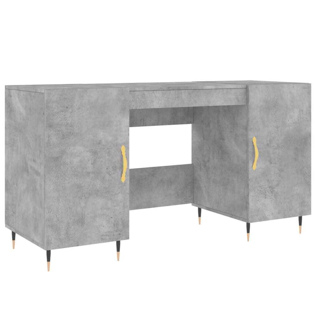 vidaXL Γραφείο Γκρι Σκυροδέματος 140 x 50 x 75 εκ. από Επεξεργ. Ξύλο