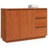 vidaXL Πλαϊνό γραφείο Καφέ 111 x 34 x 75 εκ. Μασίφ ξύλο πεύκου