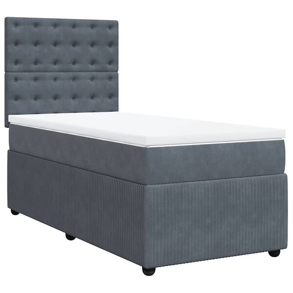 vidaXL &Kappa;&rho;&epsilon;&beta;ά&tau;&iota; Boxspring &mu;&epsilon; &Sigma;&tau;&rho;ώ&mu;&alpha; &Sigma;&kappa;&omicron;ύ&rho;&omicron; &Gamma;&kappa;&rho;&iota; 90x200 &epsilon;&kappa;. &Beta;&epsilon;&lambda;&omicron;ύ&delta;&iota;&nu;&omicron;