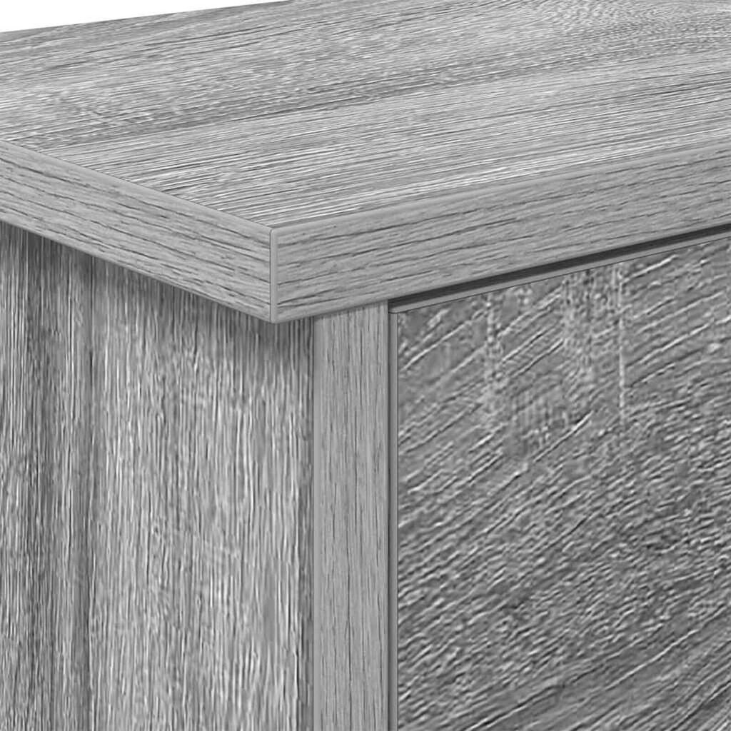 vidaXL Τοίχου Κρεμάστρα Γκρι sonoma 80 x 20 x 30 cm Επεξεργασμένο ξύλο