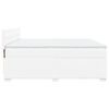 vidaXL Κρεβάτι Boxspring με Στρώμα Λευκό 200x200 εκ. Συνθετικό Δέρμα
