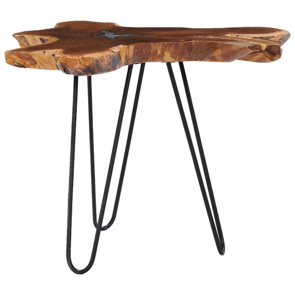 vidaXL Τραπεζάκι Σαλονιού 70x45 εκ. από Μασίφ Ξύλο Teak / Συνθ. Ρητίνη