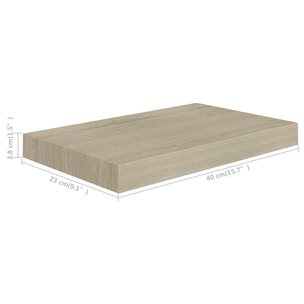vidaXL Ράφι Τοίχου Χρώμα Δρυός 40x23x3,8 εκ. MDF